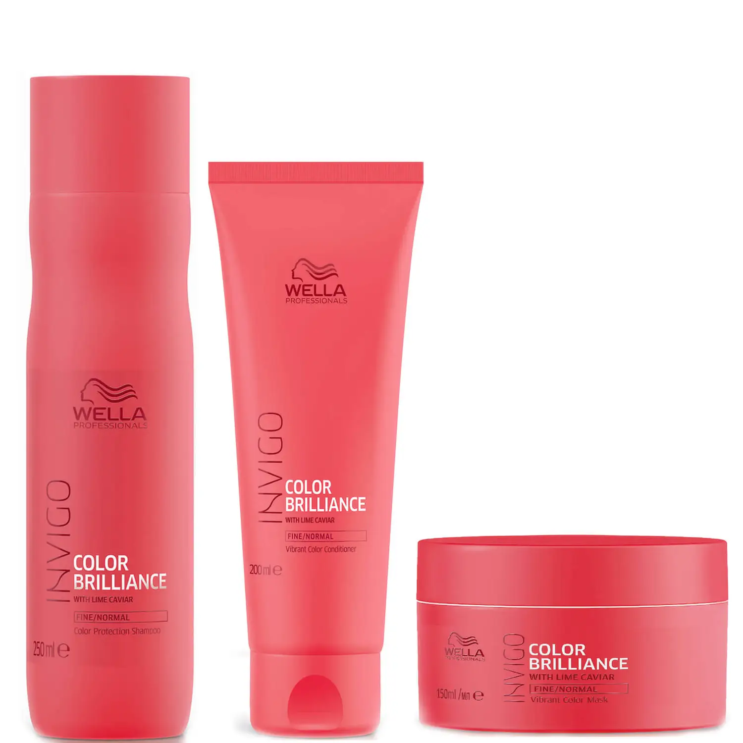 Wella Professionals Invigo Color Brilliance Shampoo-Conditioner-Mask (250ml+200ml+150ml)